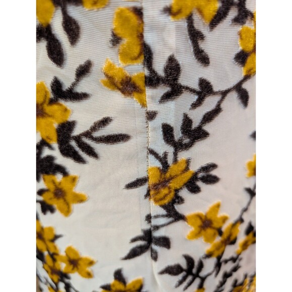 Roolee Darcy Floral Midi Dress Color BurlyWood Sheer Long Sleeves Medium - Picture 11 of 14